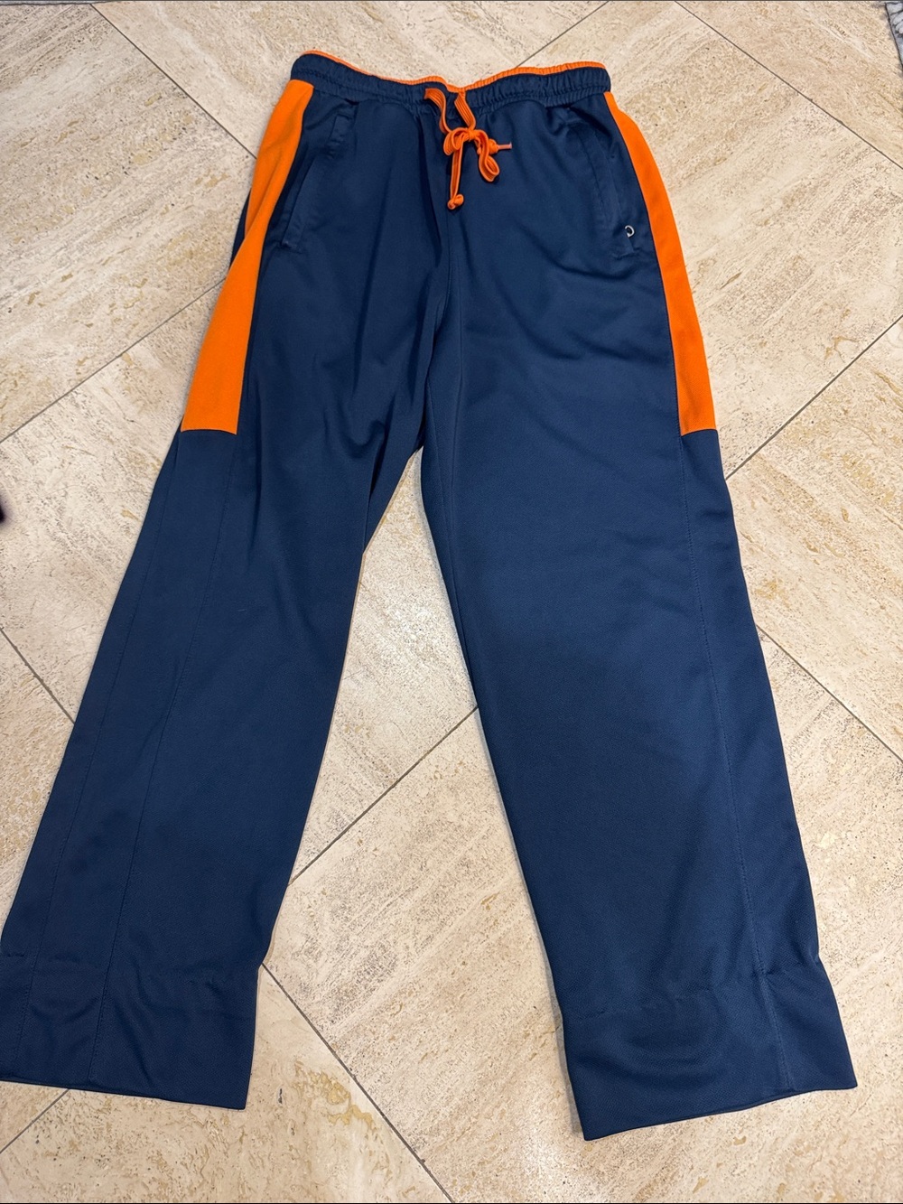 Navy and Orange Casual Joggers w/Pockets